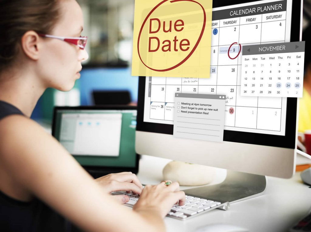 Due Date for government paperwork